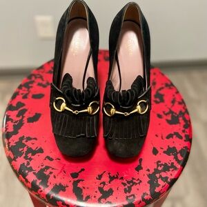 Gucci suede shoes black 37 1/2